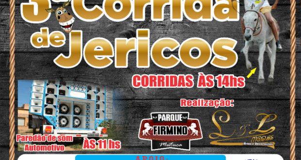 (CONVITE ESPECIAL para você!) Venha se divertir na mais animada CORRIDA de JERICOS, que será realizada em Mutuca neste dia 29!