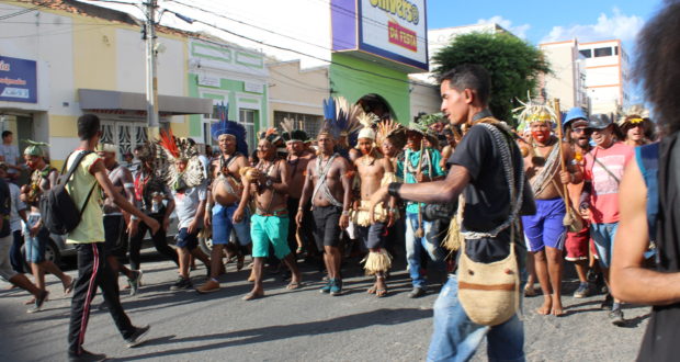 Veja fotos inéditas da Caminhada de encerramento da 19 ª Assembleia Indígena dos Xukurus , no centro da Cidade de Pesqueira
