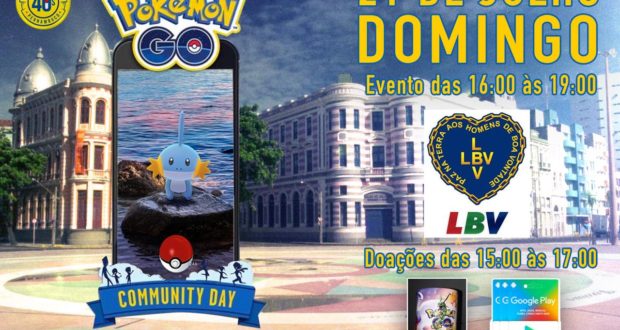 Evento “Pokémon Community Day” será realizado em Recife, em prol da LBV