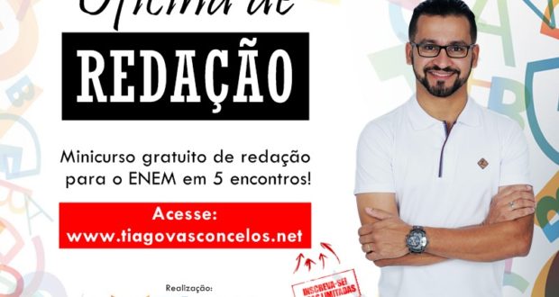 (Notícia boa!) O professor Tiago está oferecendo um Curso preparatório (gratuito) para estudantes que irão fazer as provas do ENEM