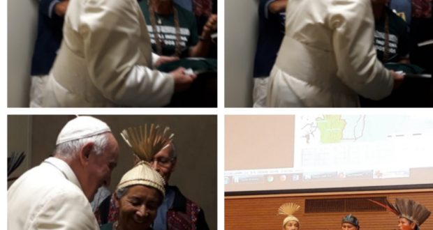 (Ao lado do Papa Francisco!)Liderança Indígena Pesqueirense ė destaque no Vaticano e no Parlamento ITaliano