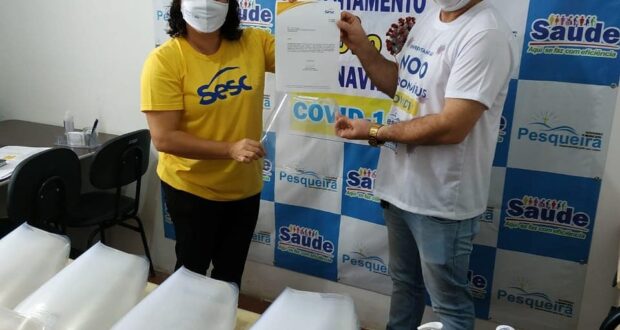 Esta semana o Sesc fez uma doação de 200 máscaras para a Saúde