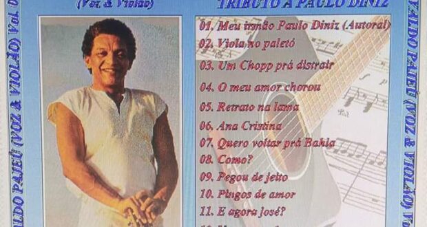 Cantor pesqueirense Grava CD tributo a Paulo Diniz