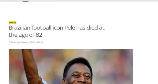 ‘Lenda do futebol’: imprensa internacional repercute a morte de Pelé