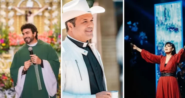 Padre Fábio de Melo, Padre Alessandro Campos e Fernanda Brum; confira horários dos show do ‘Viva Jesus’